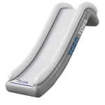 Toboggan gonflable Tobo Toys, vue 3D avec largeur de glisse de 70 cm