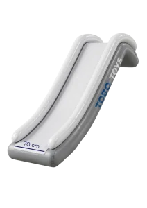 Toboggan gonflable Tobo Toys, vue 3D avec largeur de glisse de 70 cm
