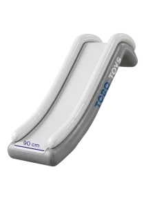 Toboggan gonflable Tobo Toys, vue 3D avec largeur de glisse de 90 cm